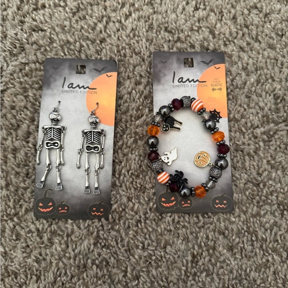 NEW Halloween Jewelry Lot-Earrings-Charm Bracelet-I Am Limited Edition Halloween - Picture 1 of 4